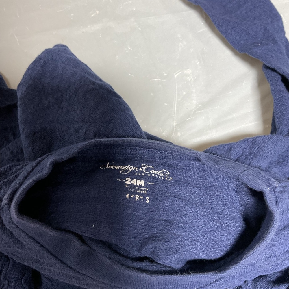 Sovereign Code Navy Blue Ruffle Top & Legging Set - Kids Matching Set - Picture 3 of 3